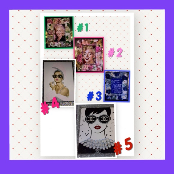 Handmade Other - DIY Glittered 8 by 10 Fotos Prints on 8 by 10 canvas and or 9 by 12 canvas.